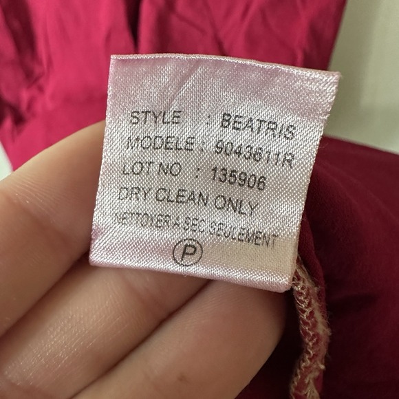 Theory Beatris Dress Size Medium Fuchsia Pink Stretch Linen Blend Knee Length - Picture 8 of 8